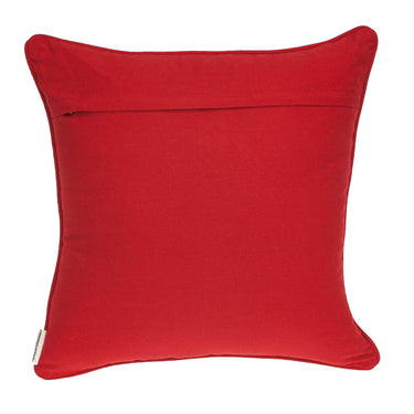 Transitional Red and White Accent Pillow